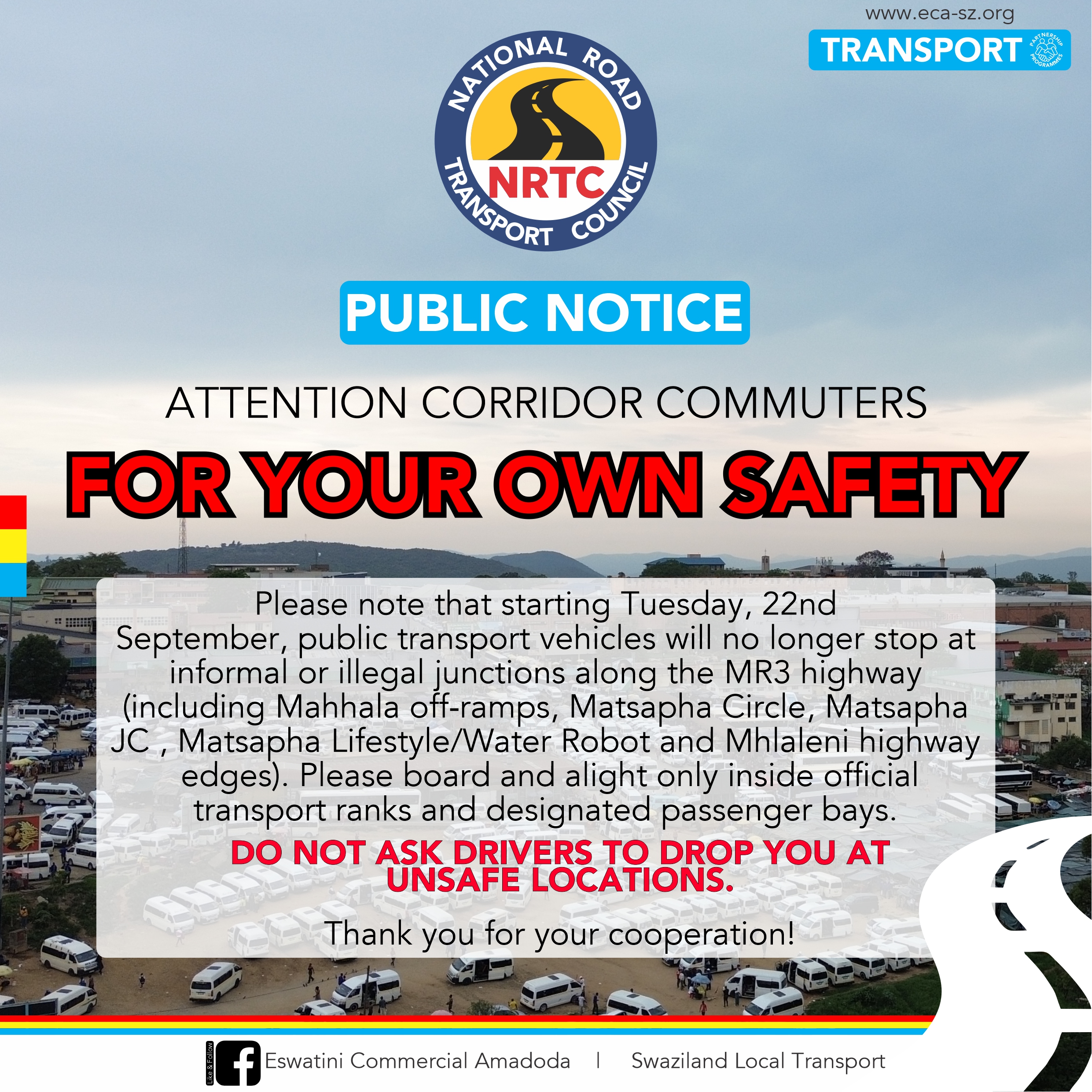 Important Safety Notice for MR3 Corridor Commuters